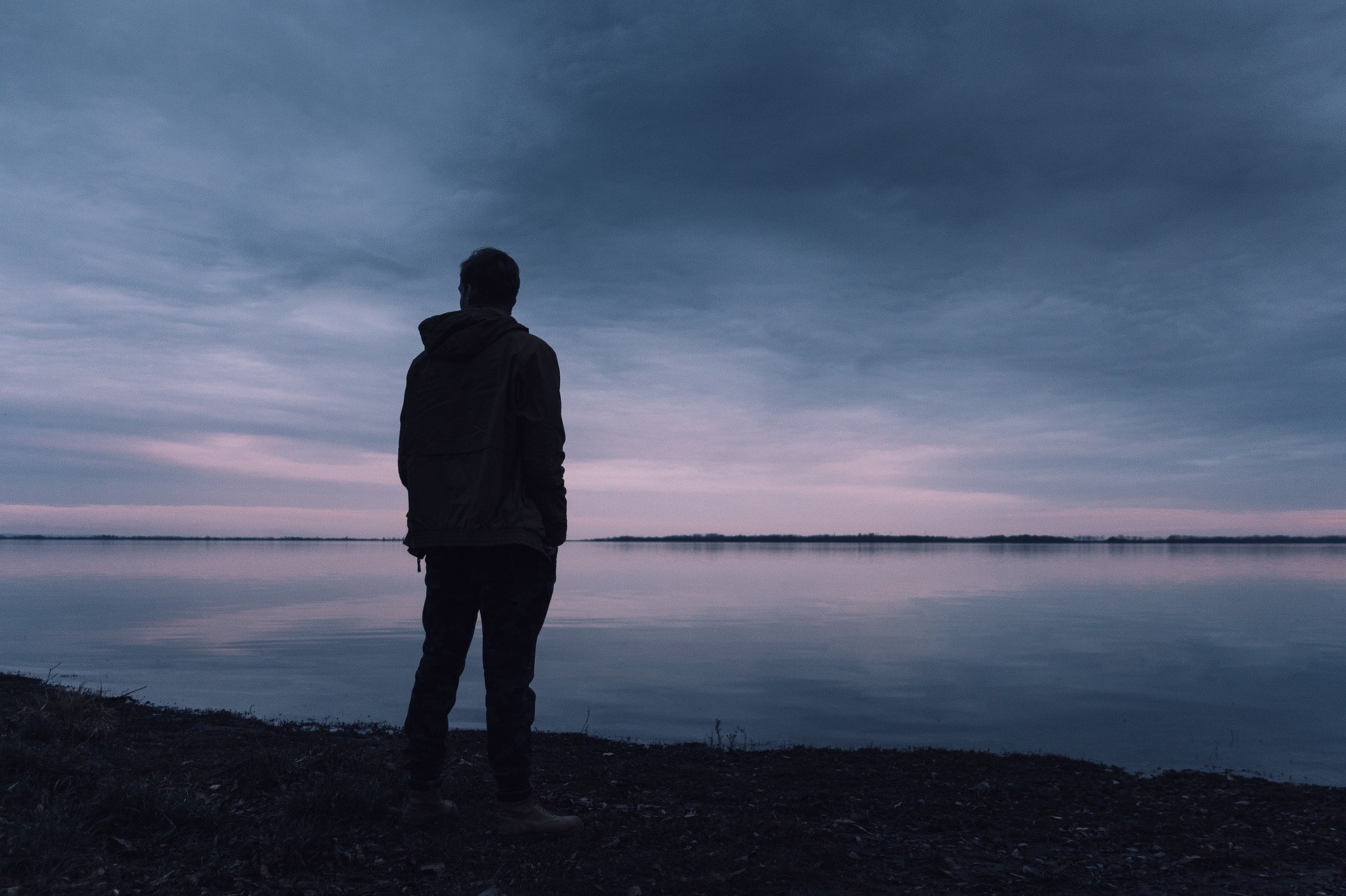 Man looking over the sea